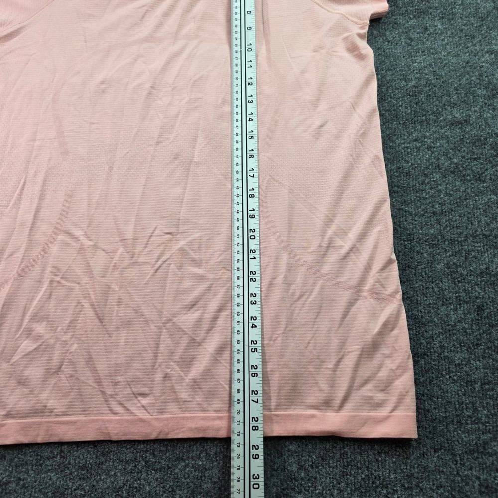 Lululemon Swiftly Tech SS 2.0 Shirt Pink Workout Running Top Size 12 Womens - Picture 9 of 9